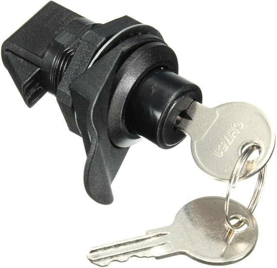 Plastic Lock with Key for Motorcycle/Boat/Glove Box/Box/Lock (Black)