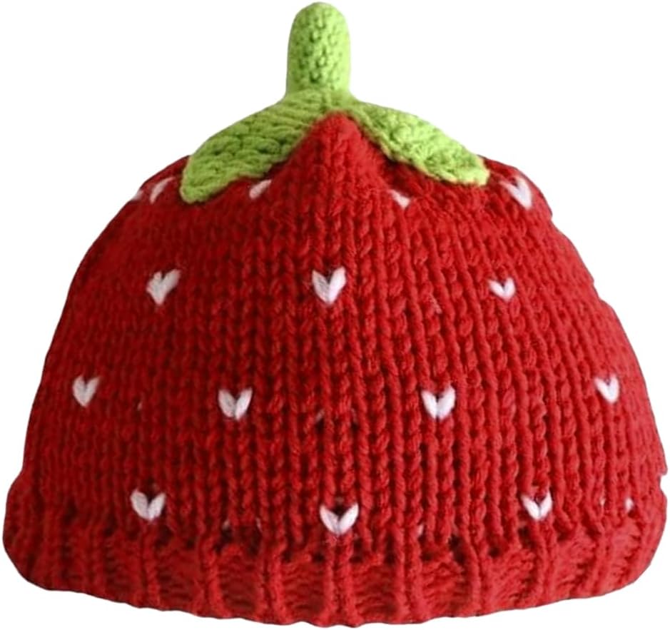 レディースウィンタービーニーかわいいフルーツニットビーニーハットノベルティファッションスカルスキーキャップ