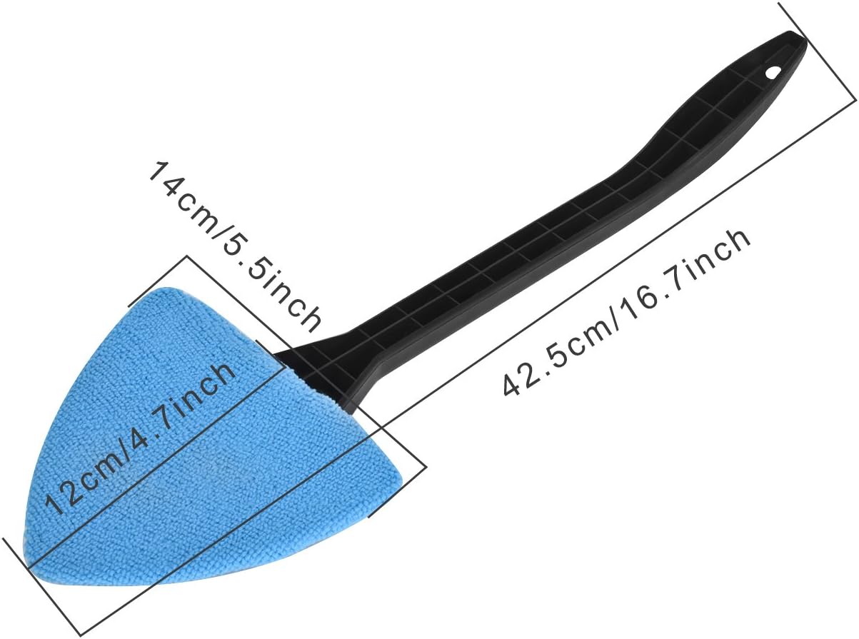 DEDC Car Windshield Cleaner Wipe Tool from Inside Window Glass Cleaning Tool for Home Bedroom with Long Handle Blue (1PC Windshield Cleaner)