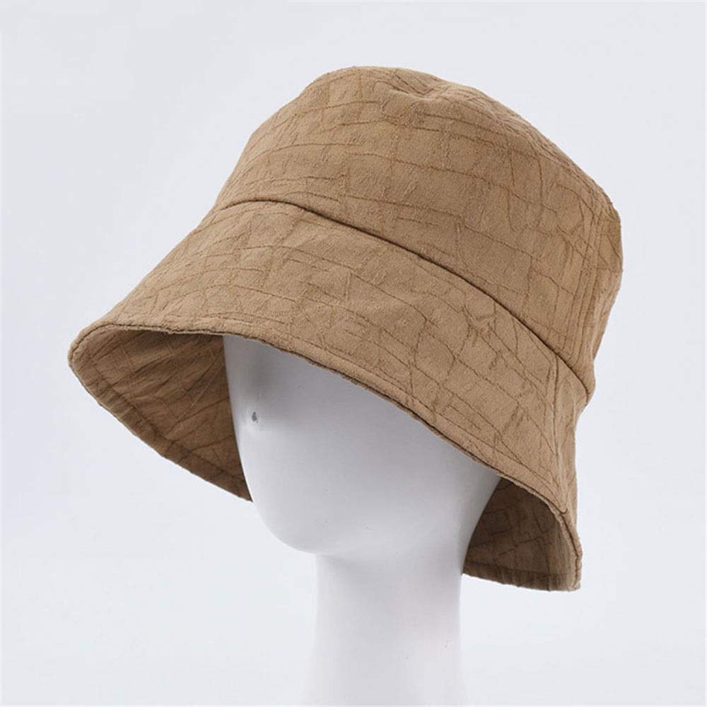 YXWYXWA Pink Women Bucket Hat Summer Cotton Harajuku Vintage Fisherman Hat Solid Sun Protection Caps for Ladies Accessories