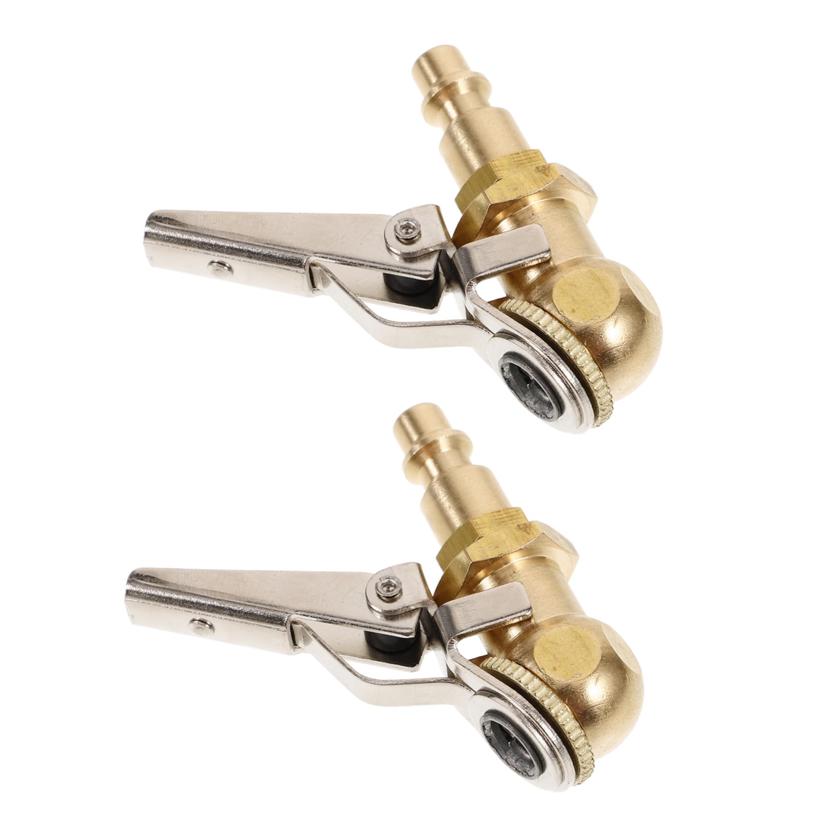 FUNOMOCYA Brass Tire Chuck Conversion Adapter 2pcs Inflatable Air Chuck Quick Connect Air Compressor Attachments for Vehicle