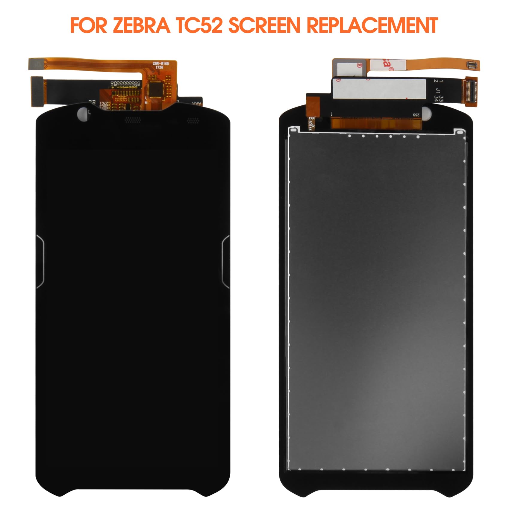 AGCUT Écran LCD pour Zebra TC52 / TC57 LCD Display pour Zebra TC52 TC520K / TC57 TC57HO Ecran Replacement Digitalizer Touch Screen Panneau de Verre Assemblée avec Réparation, Noir