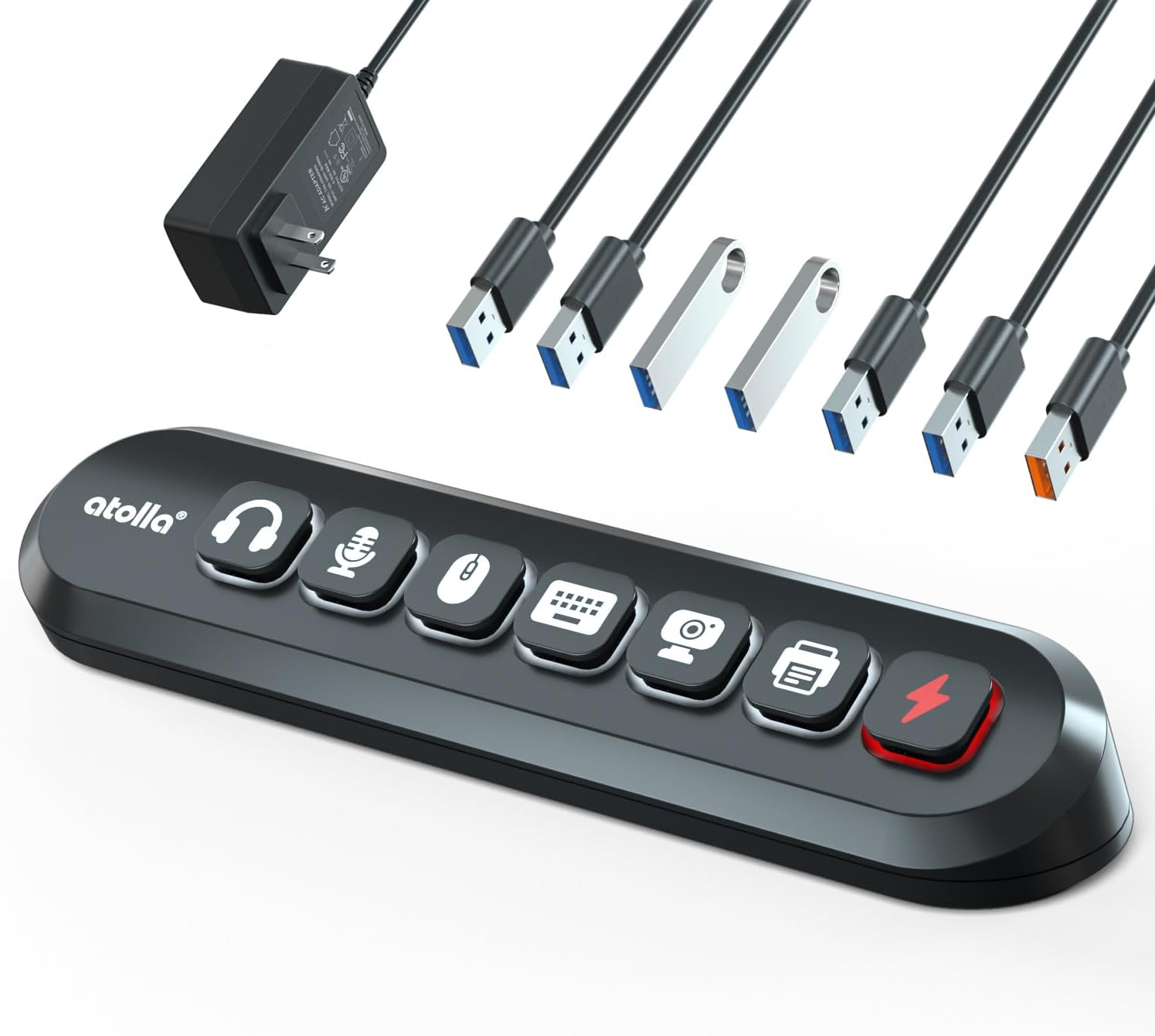 Amazon.com: Achoro 7 Ports USB 3.0 Hub - Triangle Aluminum Alloy - High ...