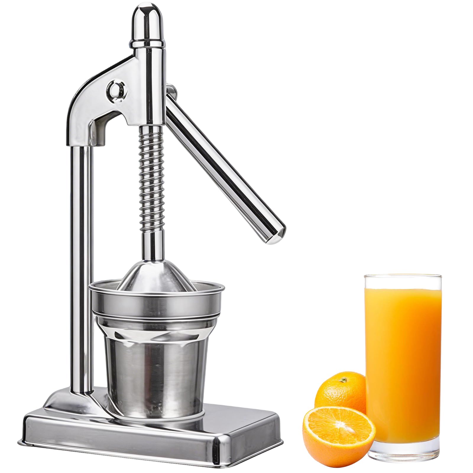 BRGD Exprimidor Manual de Zumo, Prensa de Encimera de Metal con Palanca para Naranjas, Limones y Granadas, Sin Mantenimiento y Potente