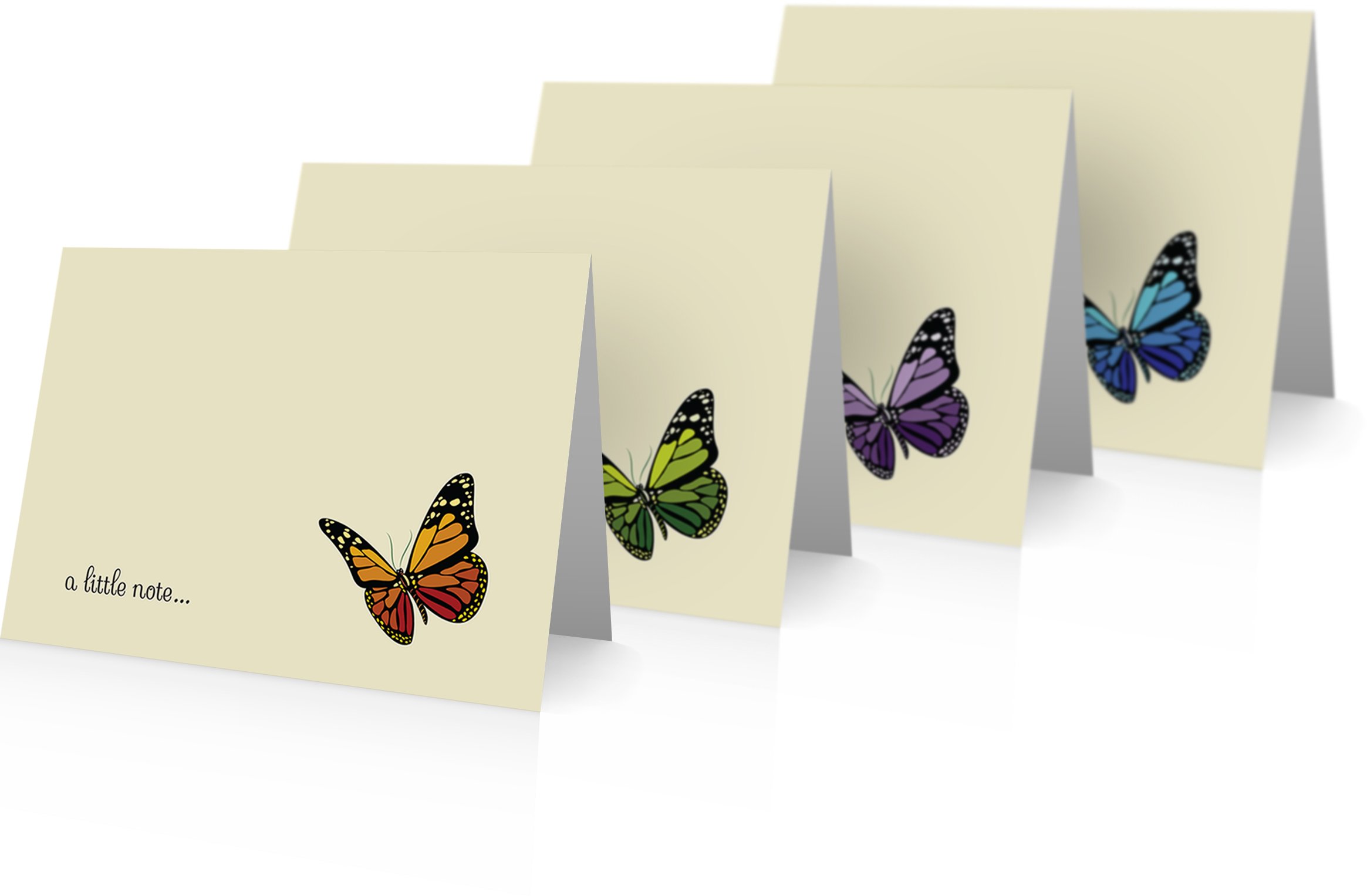 Butterfly Thank You Cards - 24 Cards and Envelopes - Butterfly Notecards