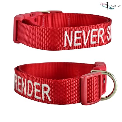 Miniatura 3 de Handmade Trump 2024 NEVER SURRENDER Dog Collar and Leash Set Option - Adjustable - for Giant-Large-Medium-Small Dogs - Perfect for Christmas-Dog