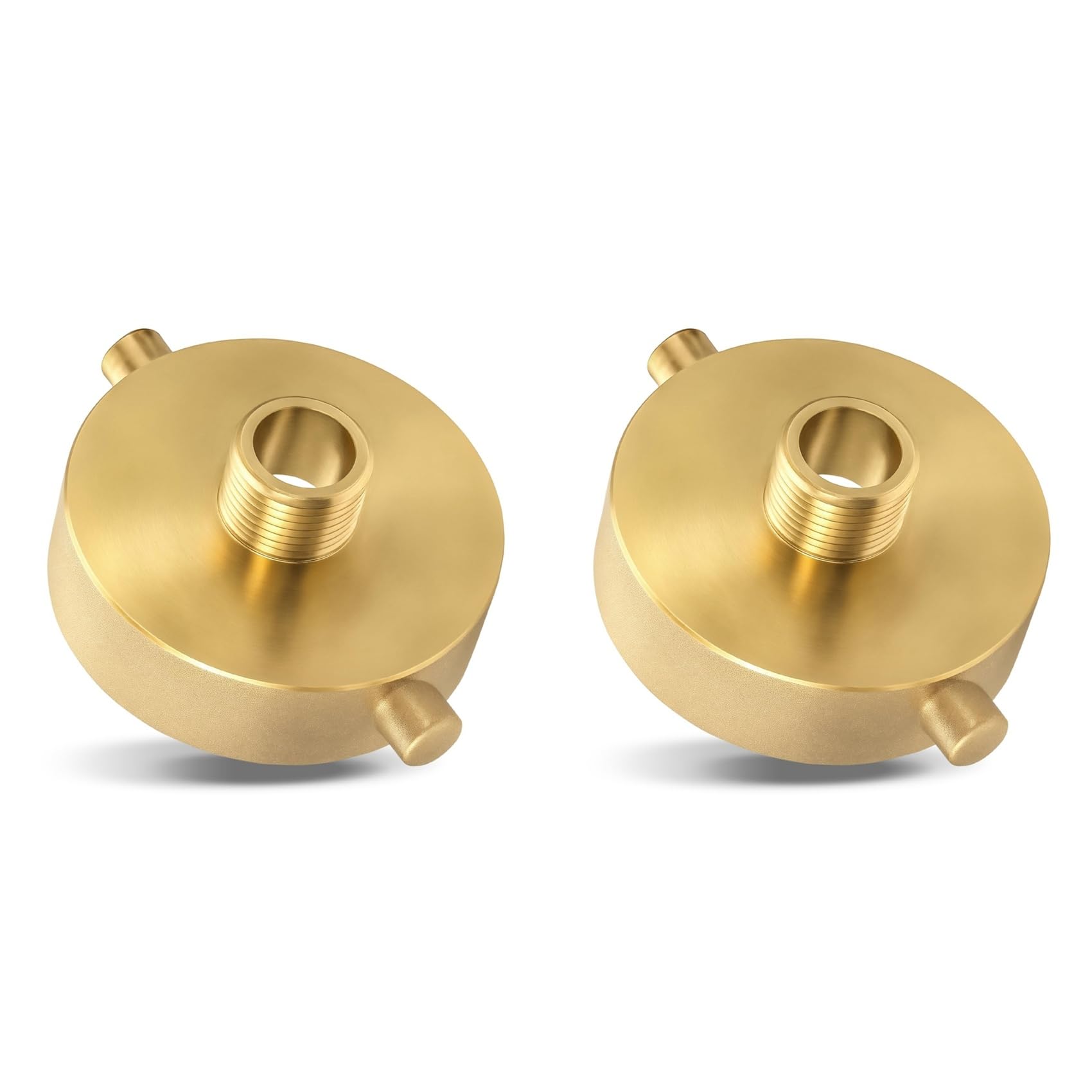 Jnchdghwa Women's Gold 2Pcs 2-1/2In () X3/4In Ght Male Fire Hydrant Adapter Firehose Adapter Brass With Pin Lug 2-1/2X3/4In