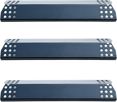 Parts DP129 3-Pack Porcelain Steel Heat Shield/Heat Plates Replacement for Sunbeam, Nexgrill, Grill Master, Charbroil, Kitchen Aid, Members Mark, Uberhaus Gas Grill Models