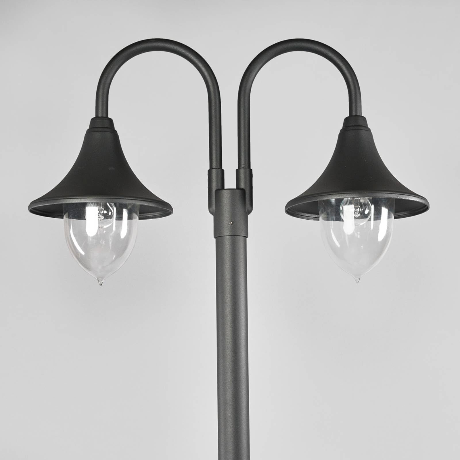 Lindby Lampione da esterni dimmerabile (Moderno) colore Nero, in Alluminio Candelabro lampada