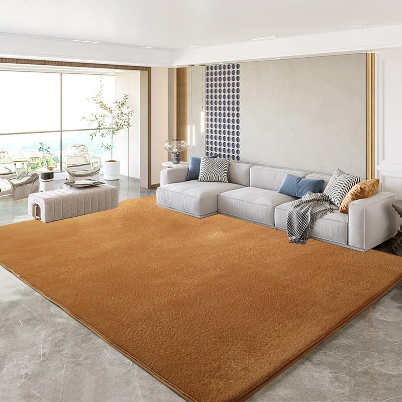 Tapis moderne de salon doux beige 40x60 cm aux finitions soignées durables