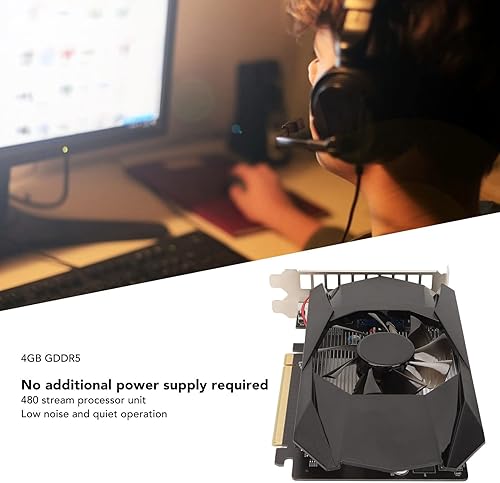 Miniatura 2 de Zopsc para AMD HD7670 4GB GDDR5 128bit tarjeta gráfica, PCIE X16 2.1 tarjeta gráfica para juegos de alto rendimiento con ventilador de enfriamiento,