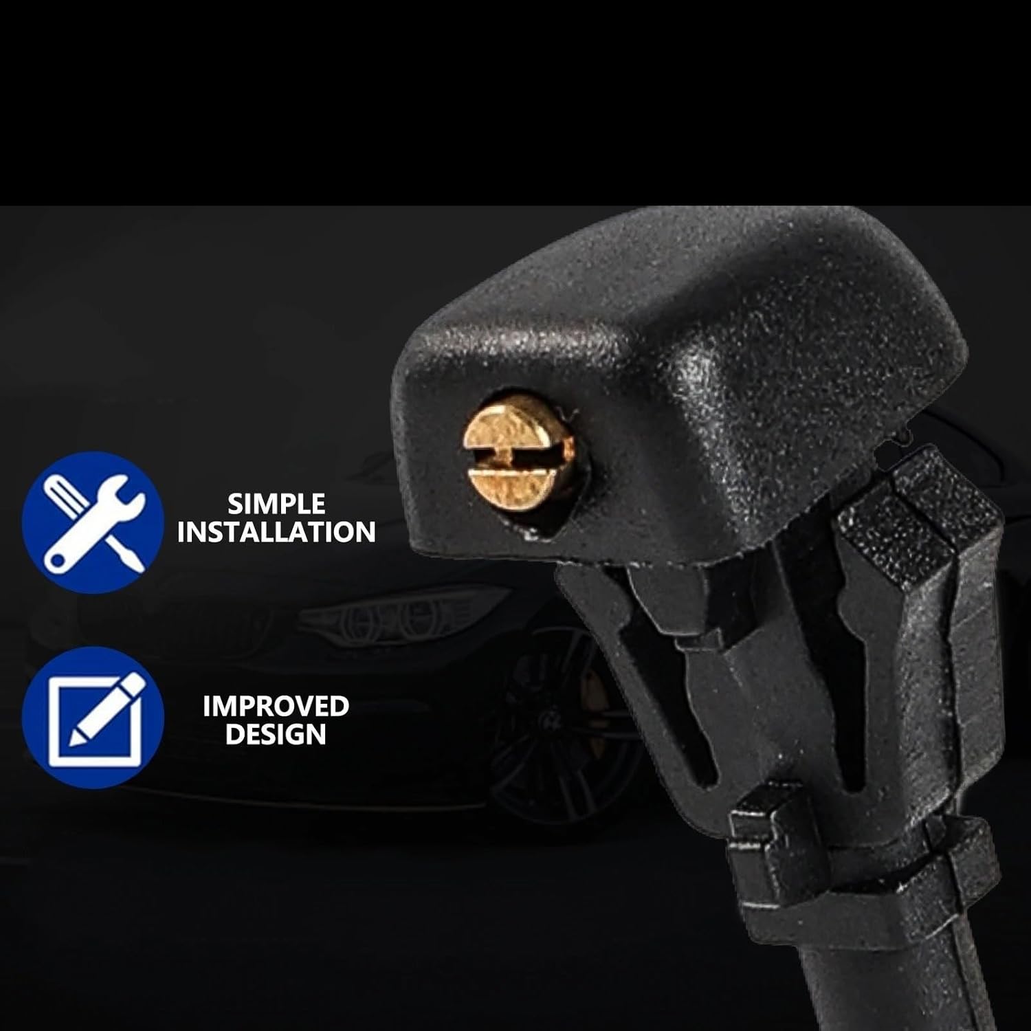 Compatible with for Falcon BA BF 2002-2010 for Territory for SX SY SZ 2004-2009 Car Front Windshield Wiper Hood Washer Nozzle Sprayer 3W7Z-17603-AA Windshield Washer Nozzles