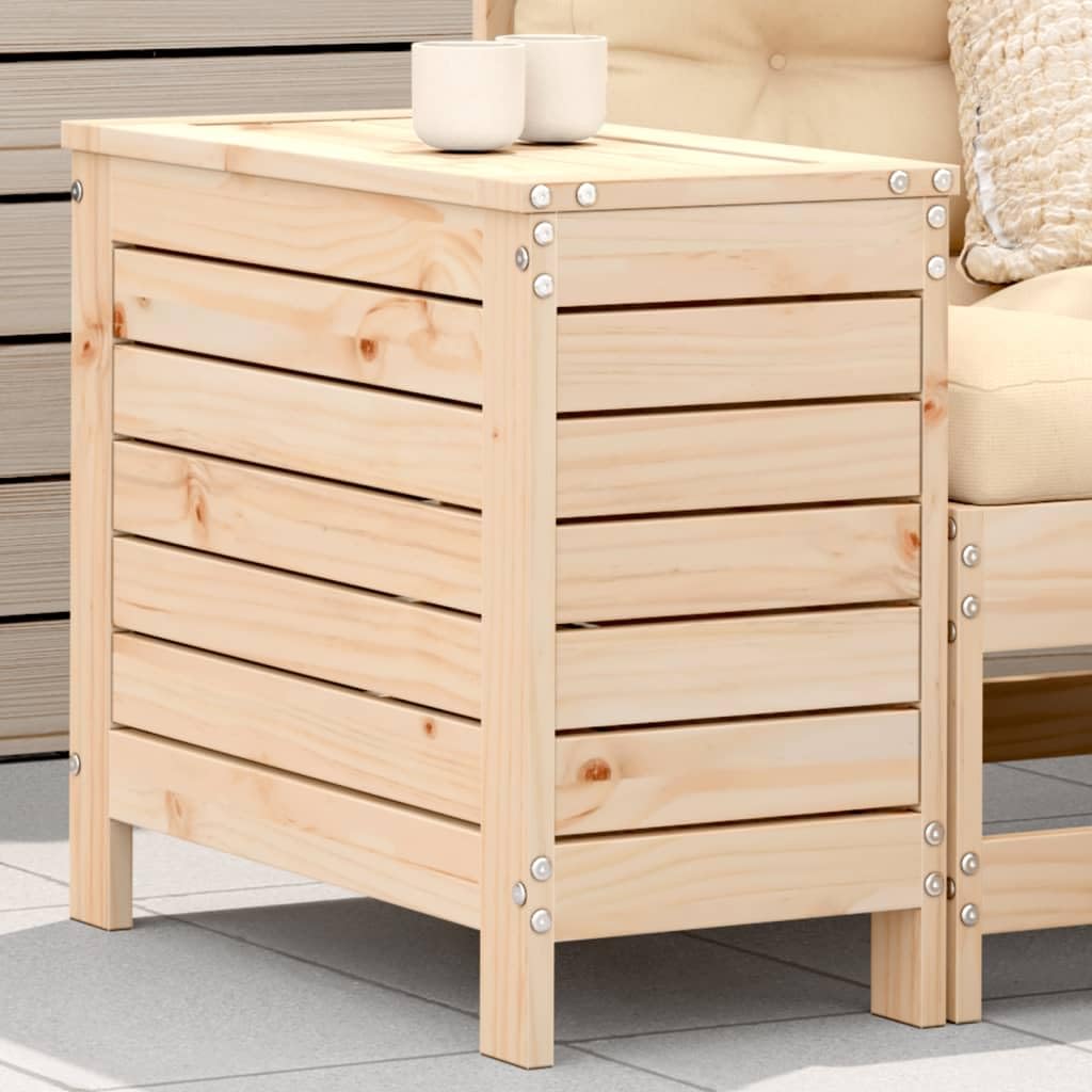SXZenSpace Modular Garden Footstool 62x31.5x52 cm Solid Pine Outdoor Ottoman with Storage Seat Patio Furniture for Balcony Conservatory and Small Corner Lounge Sets