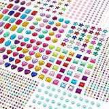Hochwertige Materialien: Selbstklebende Strass-Steine bestehen aus hochwertigem Acrylat, transparent und hochglänzend. Sie können es mit Sicherheit verwenden.