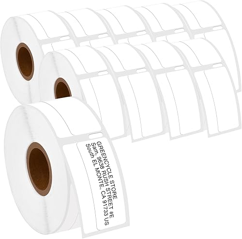 GREENCYCLE 10 rollos compatibles con Dymo 30330 White LW etiquetas de envío multiusos de 3/4 x 2 pulgadas para impresoras Labelwriter 450, 4XL y
