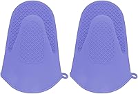 Vista 1 de Cyrank 2 pares de mini guantes de horno, guantes de silicona para horno de cocina, resistentes al calor y al deslizamiento, manoplas de horno