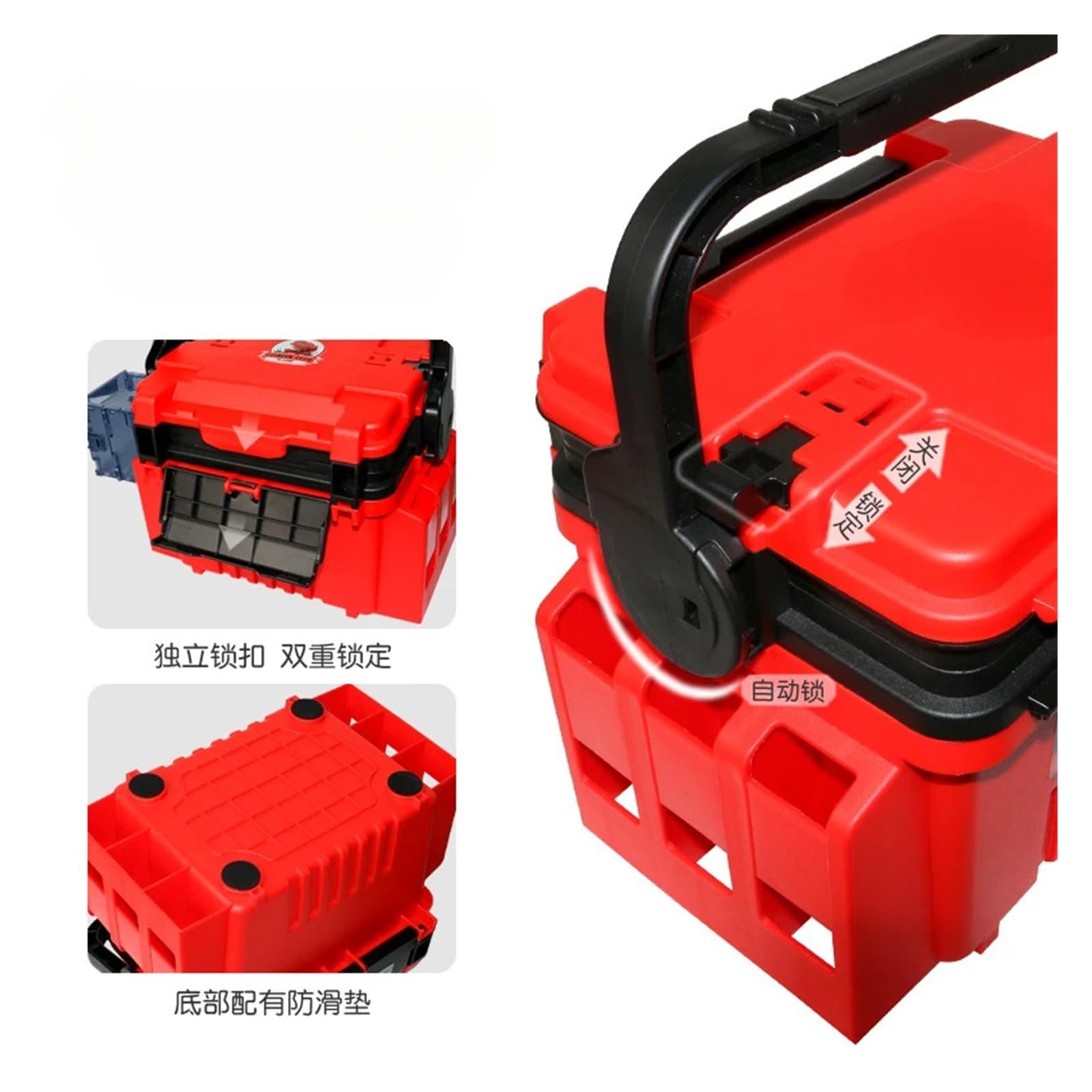 Scatola For Attrezzi Da Pesca Di Grande Capacità, Scatola For Esche Da Pesca Portatile, Scatola For Ami Con Impugnatura Antiscivolo For Attrezzi Da Pesca, Scatola For Esche Da Pesca, Strumenti per ami