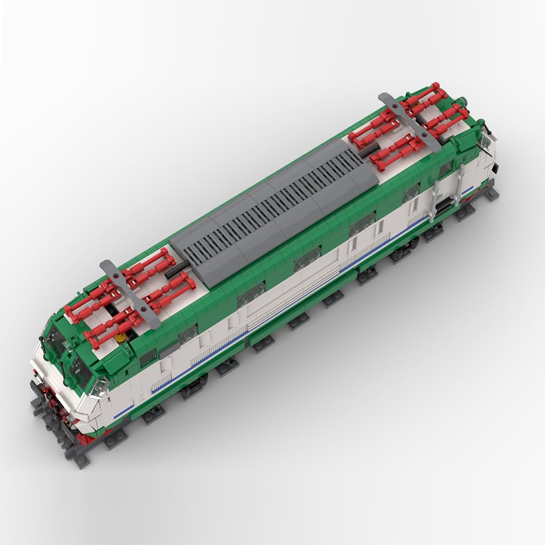 Set di mattoncini da costruzione del treno italiano, 1268+ Set locomotiva XMPR ferrovia, giocattolo da costruzione, modello treno set da costruzione, regali creativi per collezionisti