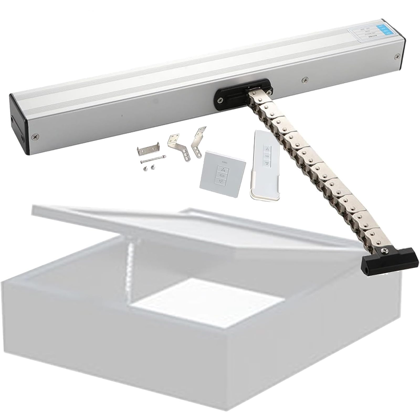 Abridor Automático De Ventanas, Controlador Inteligente De Techo Corredizo, Recorrido De 300 Mm A 1000 Mm, Para Ventilación De Techo Y Tragaluz De Invernadero. ,600mm