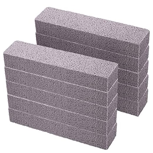 Pumice Sticks Pumice Scouring Pad for Cleaning, Grey Pumice Stick Cleaner for Removing Toilet Bowl Ring, Bath, Household, Kitchen, Spa, Pool, Household Cleaning, 5.9 x 1.4 x 0.9 Inch (10 Packs)
