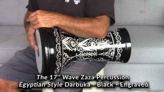 Amazon.com: The 17'' Wave Zaza Percussion Egyptian Style Darbuka