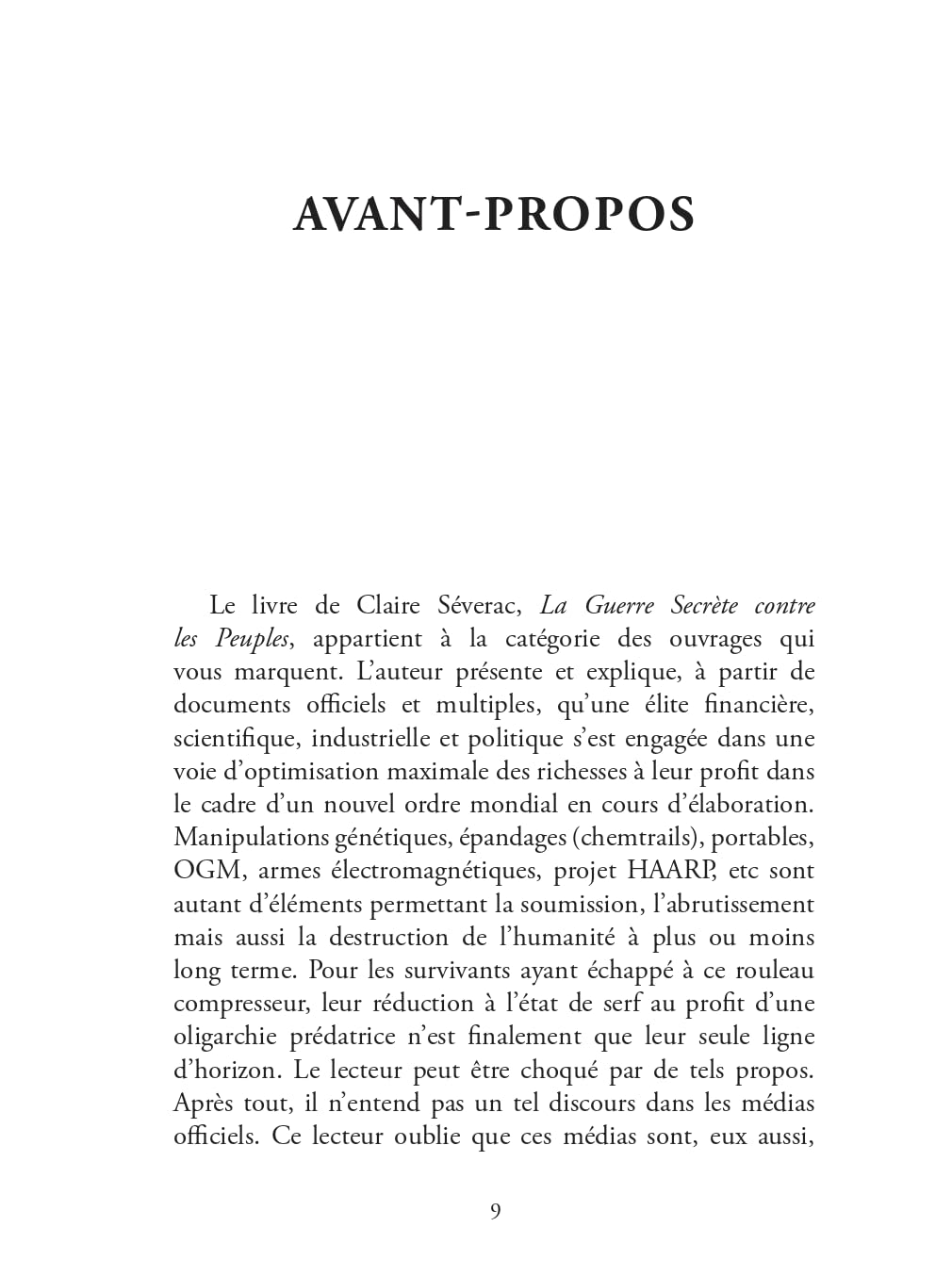 La guerre secrete contre les peuples