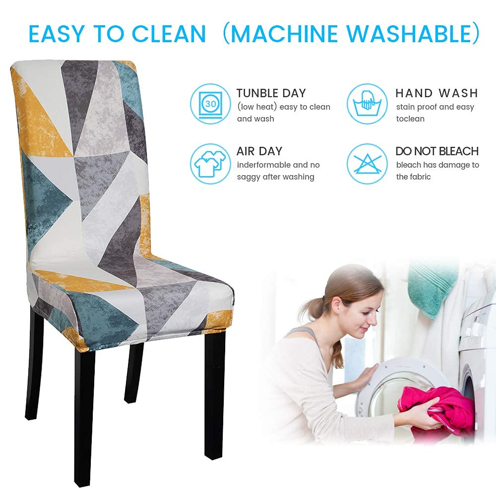 Housses De Chaise Extensibles - Lot De 4 En élasthanne/polyester, Lavables, Pour Salle à Manger, Banquet, Hôtel - 11