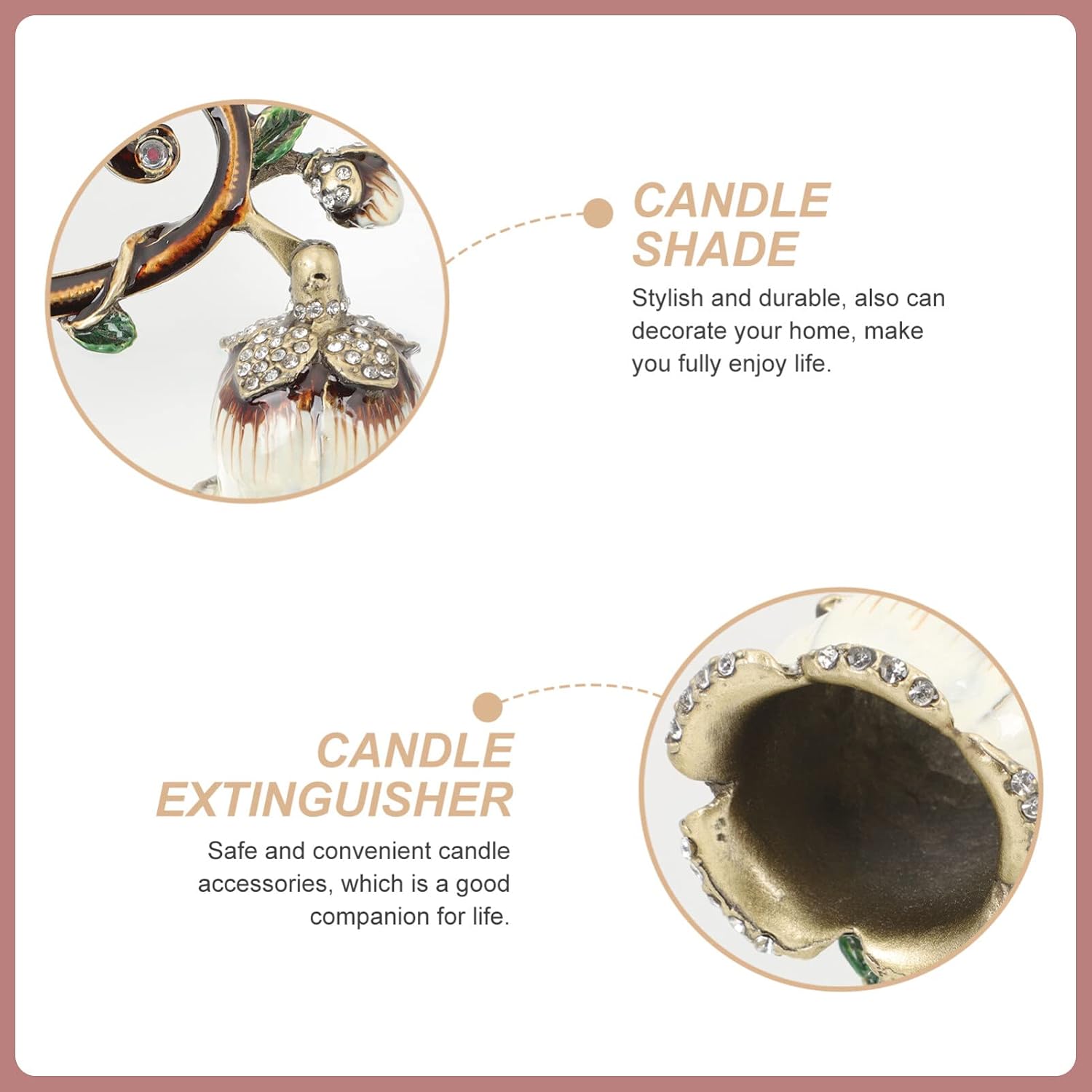 Luxshiny Candle Extinguisher Home Wick Snuffer Versatile for Tea Lights to Large Candles