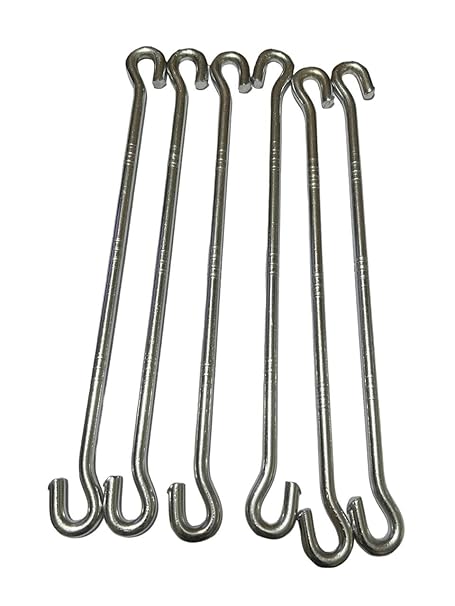 Heavy Duty Swing Hook Set for Hammock Chair, Porch, Boxing Bag, Yoga - Multipurpose Hanging Rod Extension - Strong, Ceiling Mount - Indoor/Outdoor Use Pack of 6