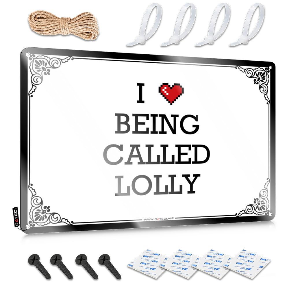 Funny Vintage Signs Bathroom Sets Wall Art - I Love Being Called Lolly Accessories Vintage Retro Style Decoration For Outhouse(30X40CM)