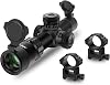 BESTSIGHT Rifle Scope 2-8x20 Compact Tactical Gun Scope Optics with Illuminated and Adjustment Lock Rear Optical Glass Make Includes 20mm&11mm Scope Rings