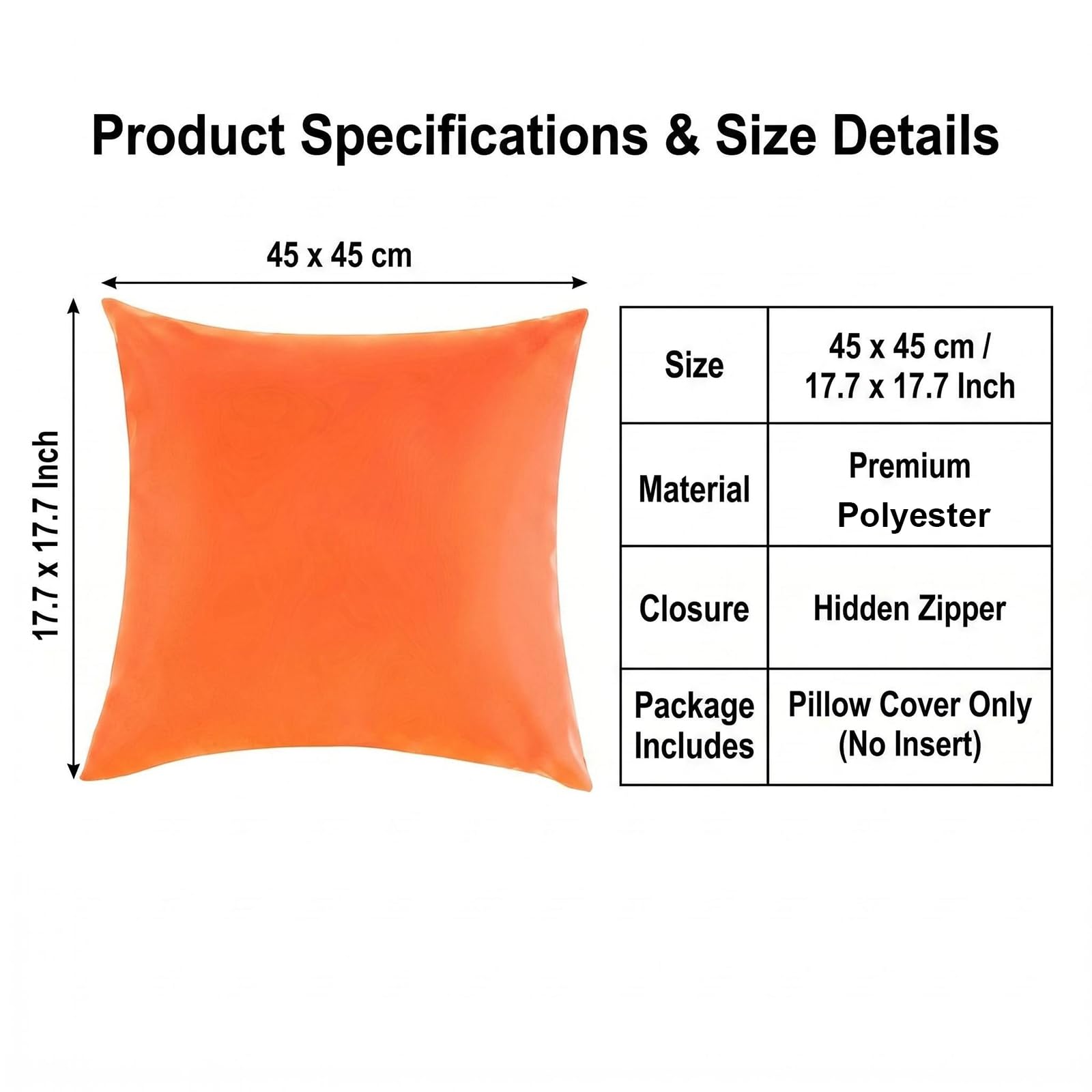 Wasserdichte Outdoor-Kissenbezüge, 45,7 x 45,7 cm, PVC-beschichtet, quadratisch, Kissenbezüge für Garten, Terrasse, Sofa, Balkon, Zelt, dekorative Wurfkissen, Muscheln, Orange, 2 Stück