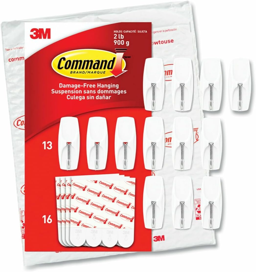 3M 1706513NA Medium 13 Wire Hooks, White