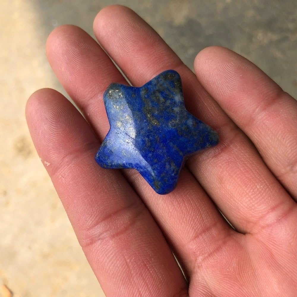 KatLin Natural Crystal Lapis Lazuli gem Star Meditation Chakra Therapy Polished Quartz Star Crystal as a Gift Ornaments (Size : 8pcs)