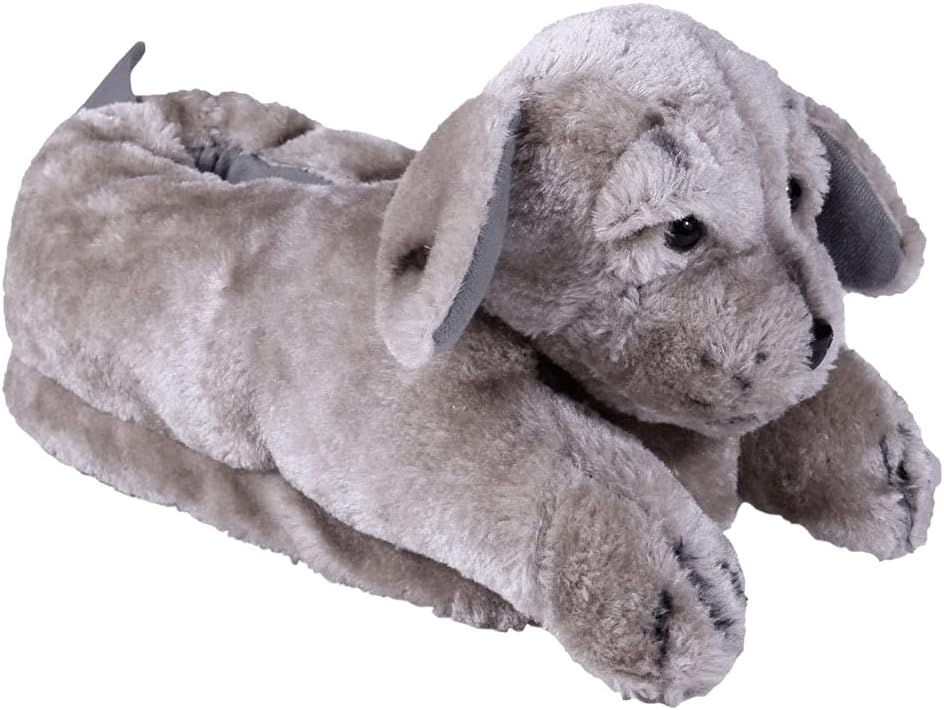 Happy Feet Animal Slippers for Adults and Kids, Cozy and Comfortable, Sturdy Rubber Soles, Thick 1-Inch Memory Foam Footbed, Non-Skid Bottoms, Plush Velvety Material Slippers, As Seen on Shark Tank