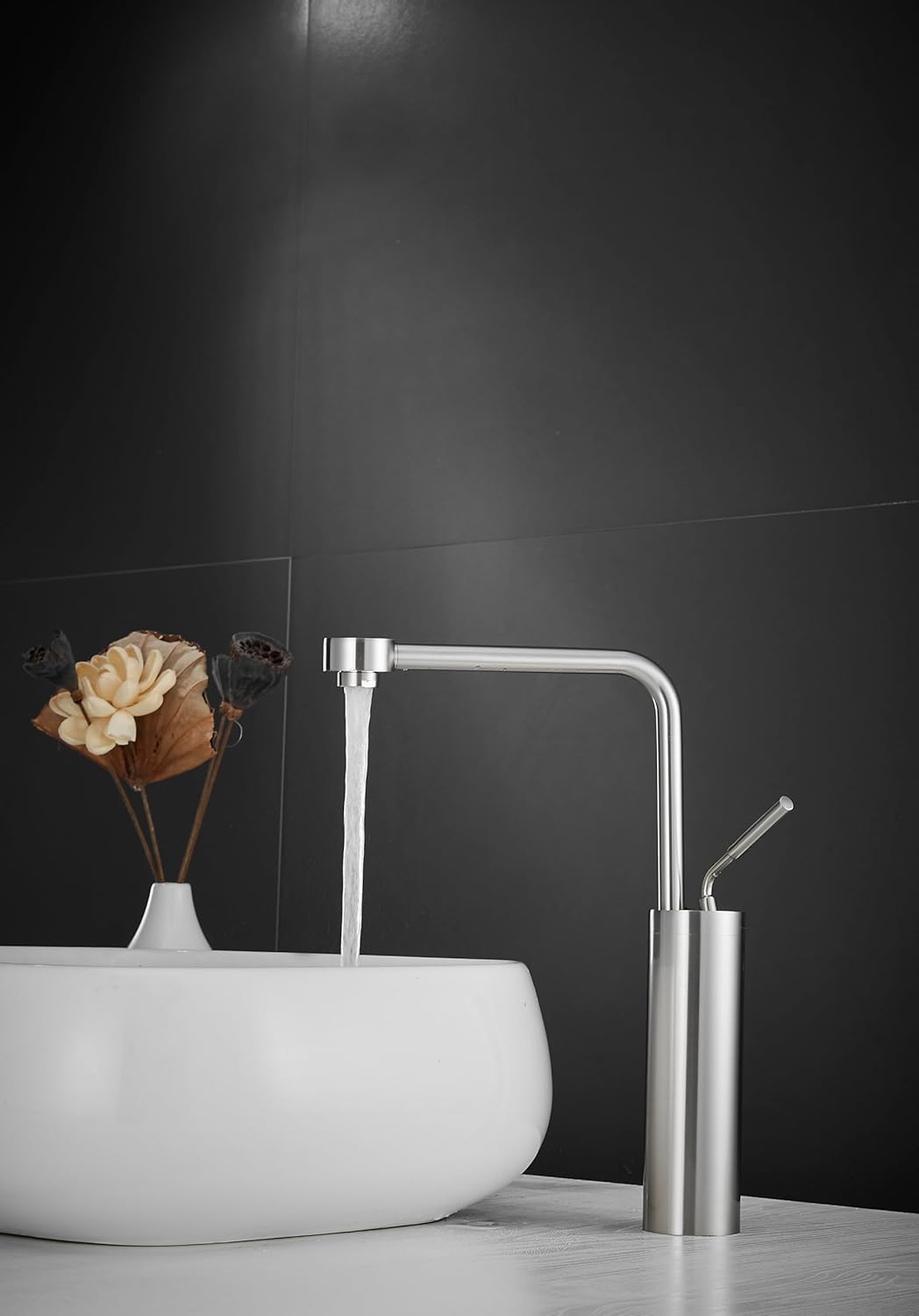 Bathroom Faucet Tall Vessel Sink Faucet Brushed Nickel - Bathroom ...