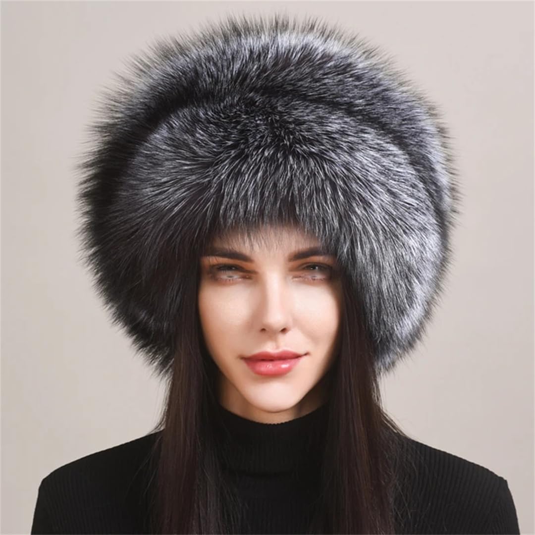 Lmtossey Cappello da donna in peluche russo cappello genuino cupola mongola