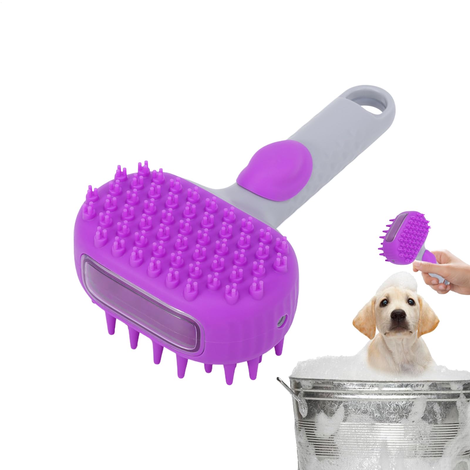 Cepillo Alisador De Vapor Para Gatos Cepillo De Vapor Para Mascotas | Doble Cara Antienredos Peine Masajeador Limpieza Profunda Para Razas Medianas Pelo Corto Y Largo Cachorros Y