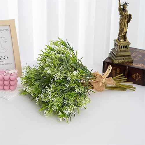 Miniatura 2 de 18 piezaslote de plantas artificiales de seda de plástico, hojas de eucalipto, ramas, ramas, arreglo de corona, mesa para el hogar, jardín, boda,