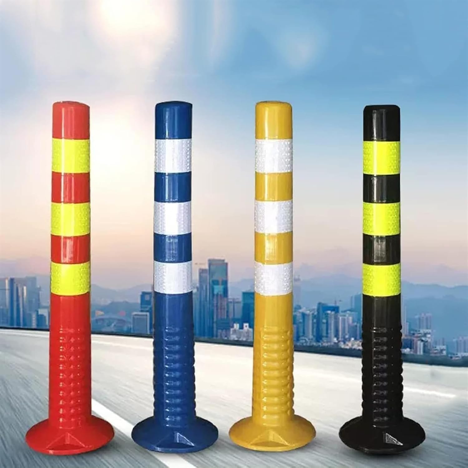 Cono Delimitador De Tráfico, Barrera De Seguridad De Plástico, Conos De Seguridad, Señales De Tráfico para Aparcamiento/Control De Multitudes/Postes De Señalización,Blue-1 Pack