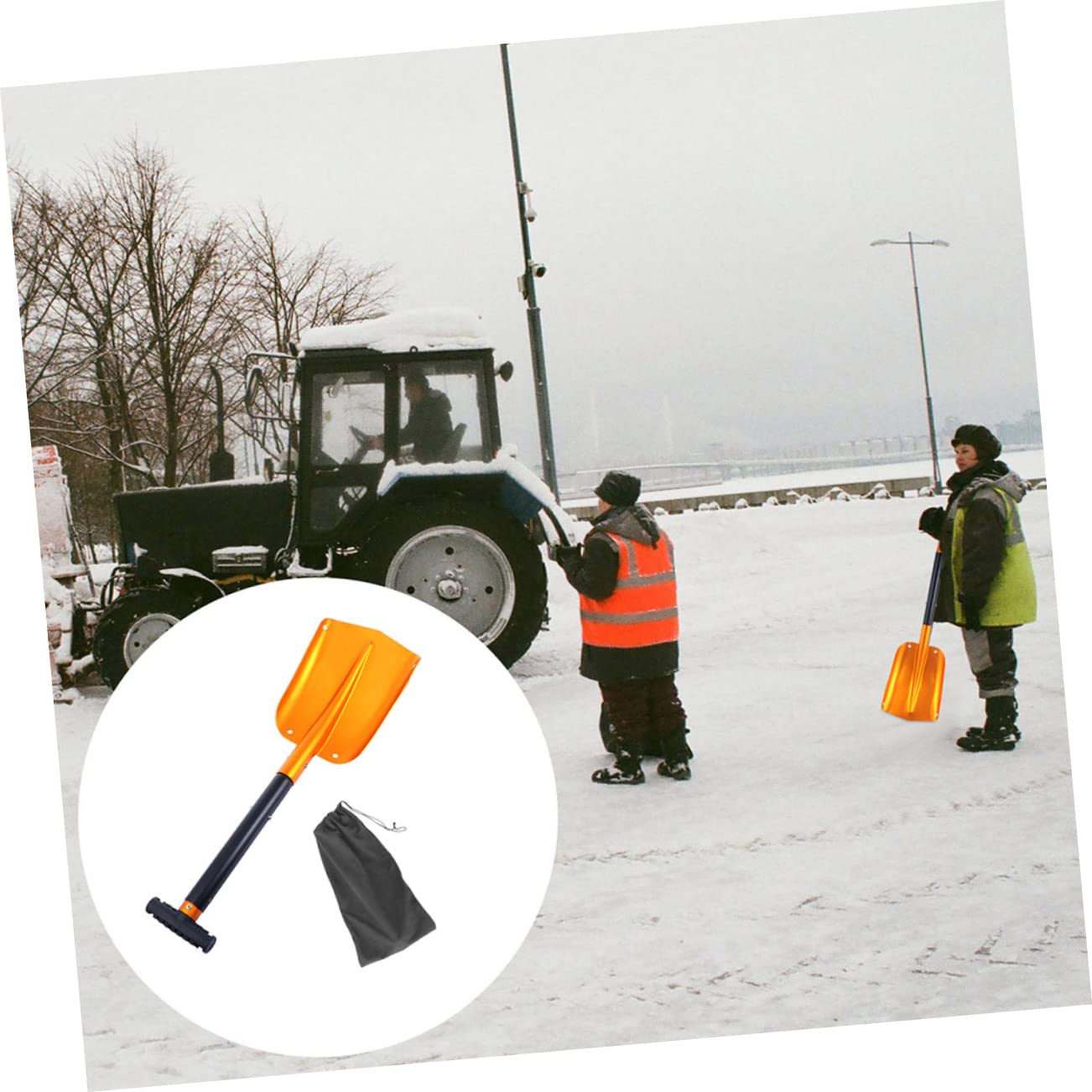 Pala da Neve Pieghevole per Auto, Design Smontabile in Lega