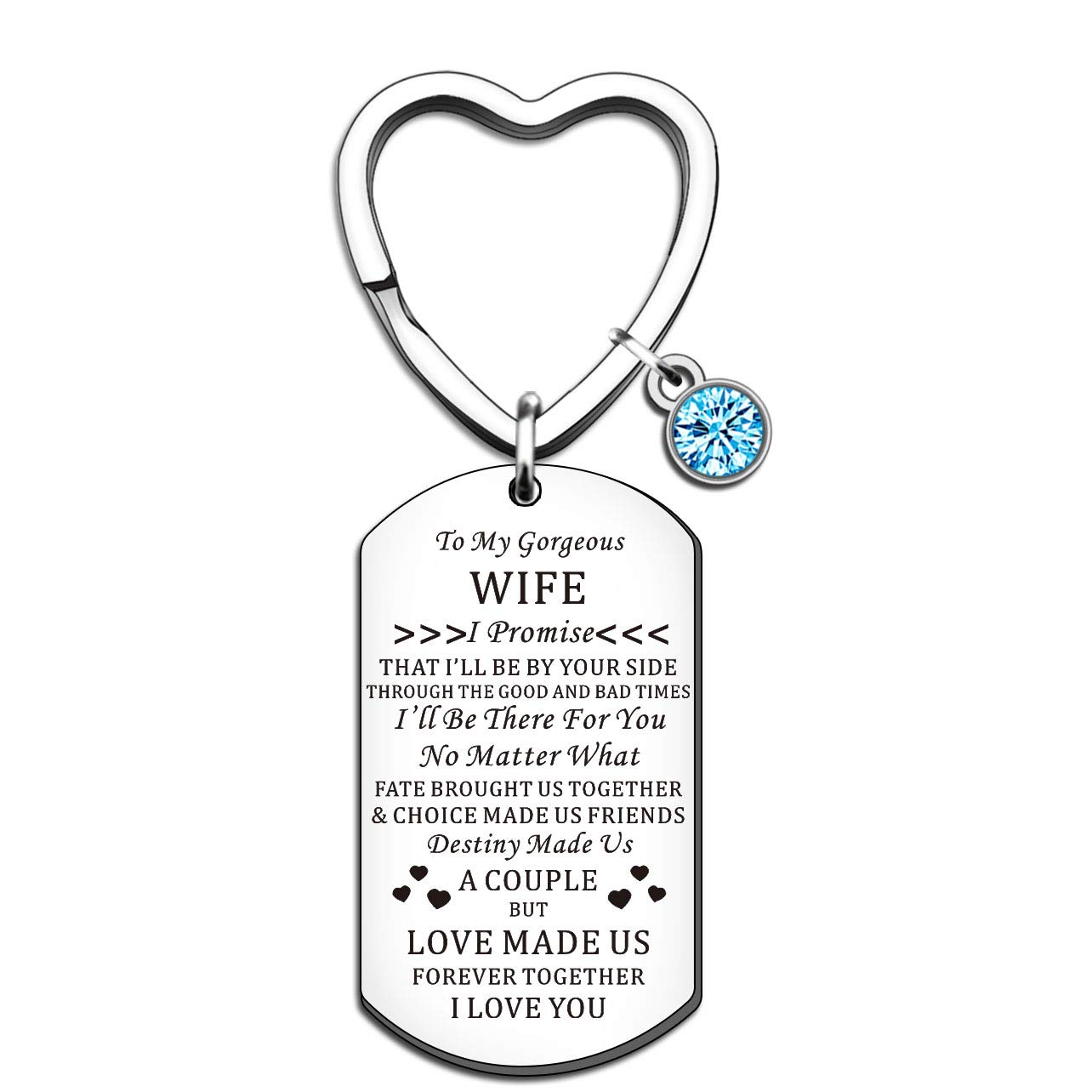 Llaveros Pareja I Love My Hubby / I Love My Wifey - Acero Inoxidable, Regalo Para Bodas O Aniversarios