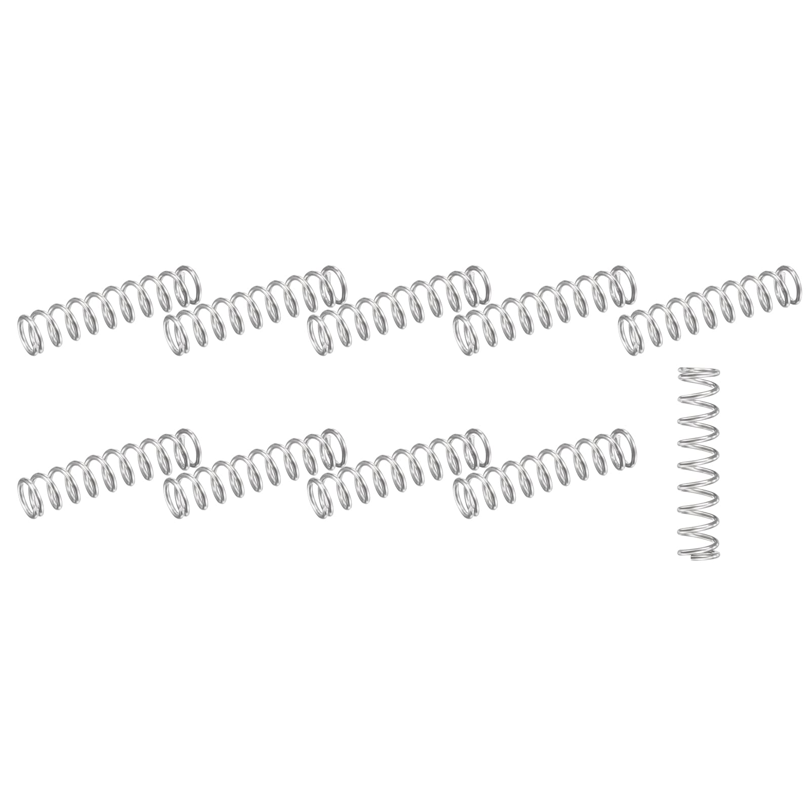 METALLIXITY Compression Springs (0.5x5mm OD,25mm Free Length) 10Pcs,Silver — Amazon image 29