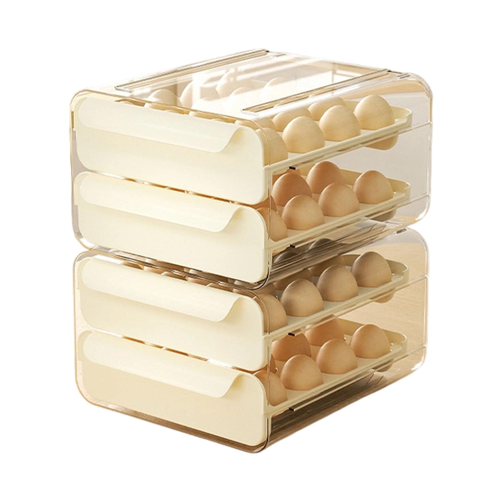 Compartment Eggs Holder for Organized Storage Sturdy Materials Easy Cleaning Space Saving Refrigerator Box Fridge Holder