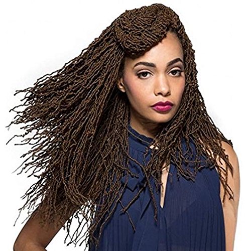 "NEW BOBBI BOSS BRAID" SISTER LOC MICRO LOCS 18" HAND MADE Braid, Locks (6 packs-M1B/Purple)