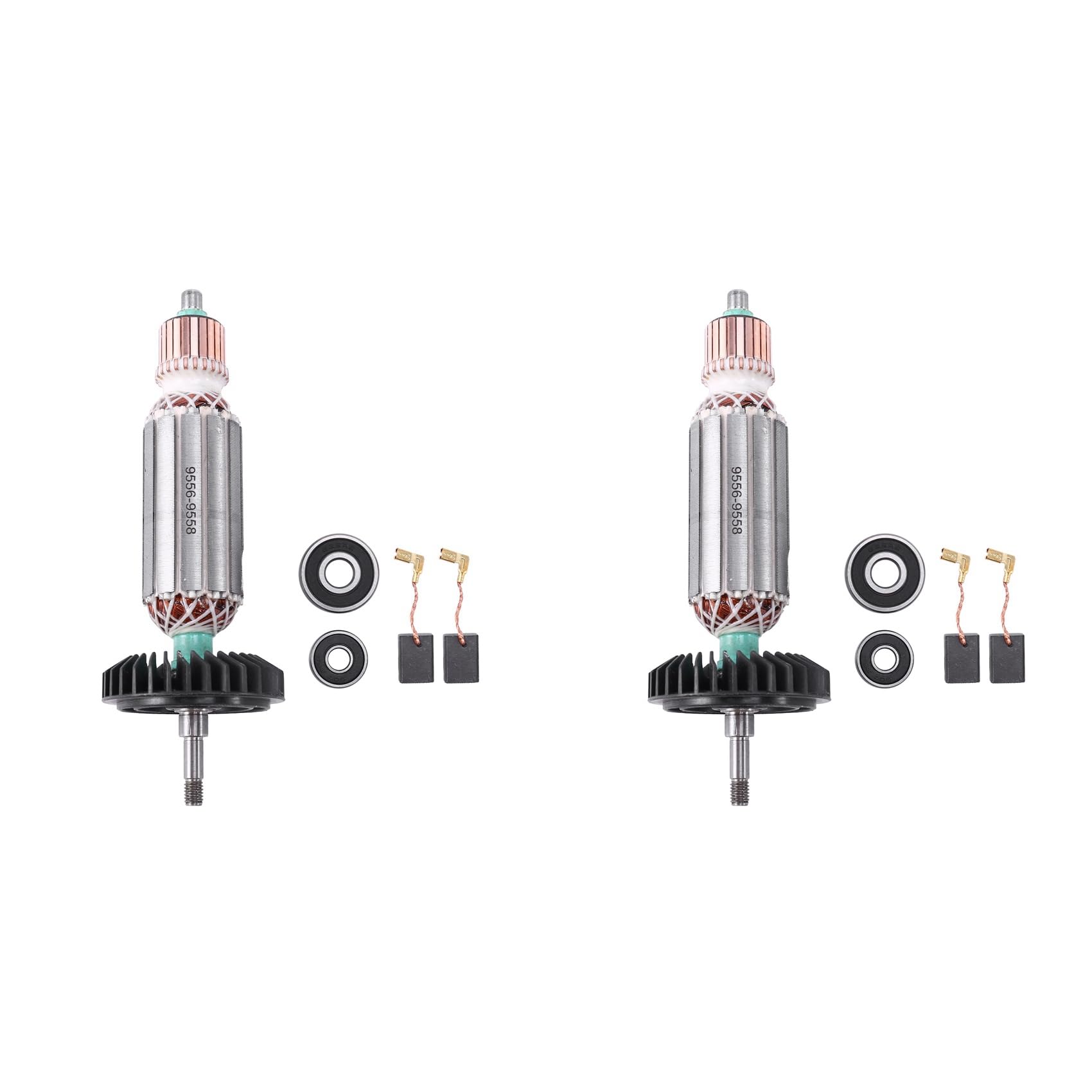 Jnchdghwa Silver 2X Replacement Ac220v-240V Armature Rotor For Angle Grinder 9556 9557 9558 9556Nb 9556Hn 9557Nb 9557Hn 9558Nb