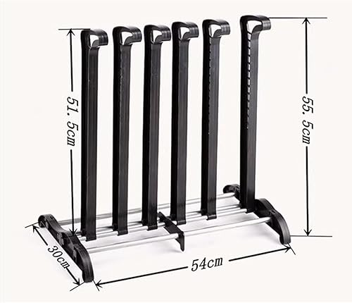 Miniatura 3 de Soporte de metal para almacenamiento de botas, organizador de calzado independiente para uso en interiores y exteriores, capacidad para 4 pares de