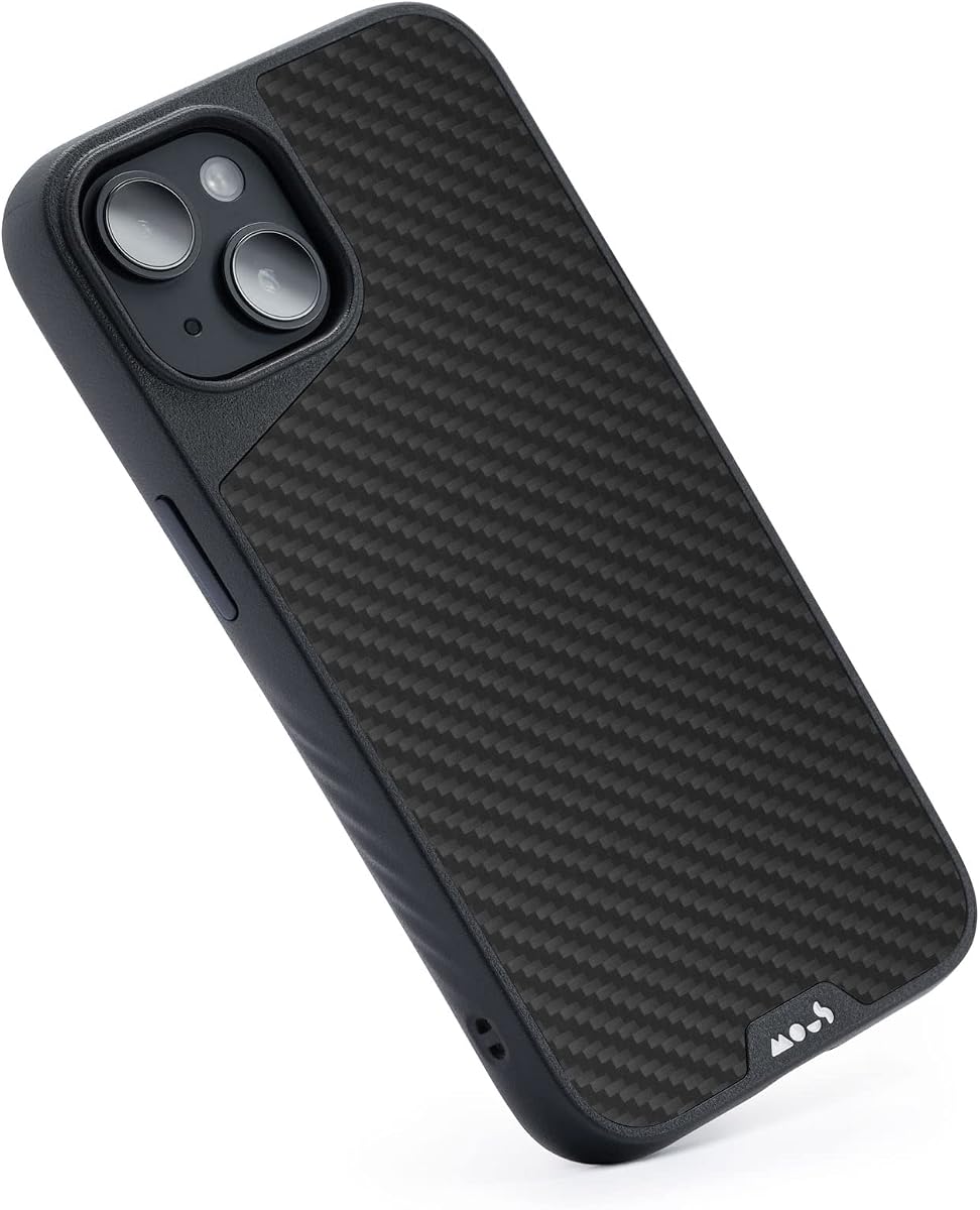 Mous for iPhone 15 Case MagSafe Compatible - Limitless 5.0 - Carbon Fiber - Protective iPhone 15 Case - Shockproof Phone Cover