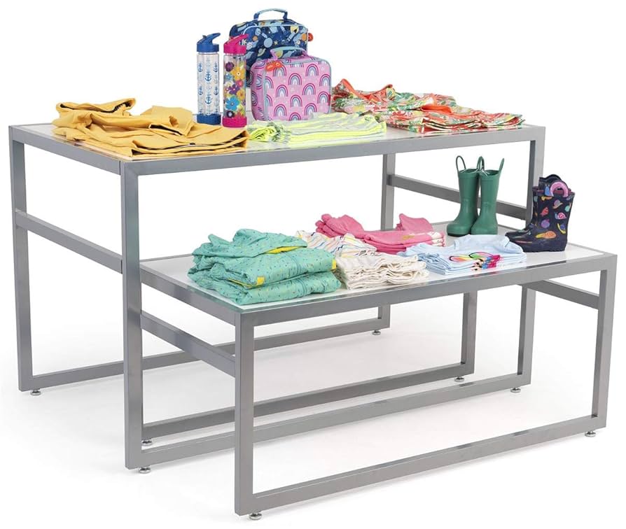 Amazon.com: 2-Piece Set of Rectangular Nesting Tables