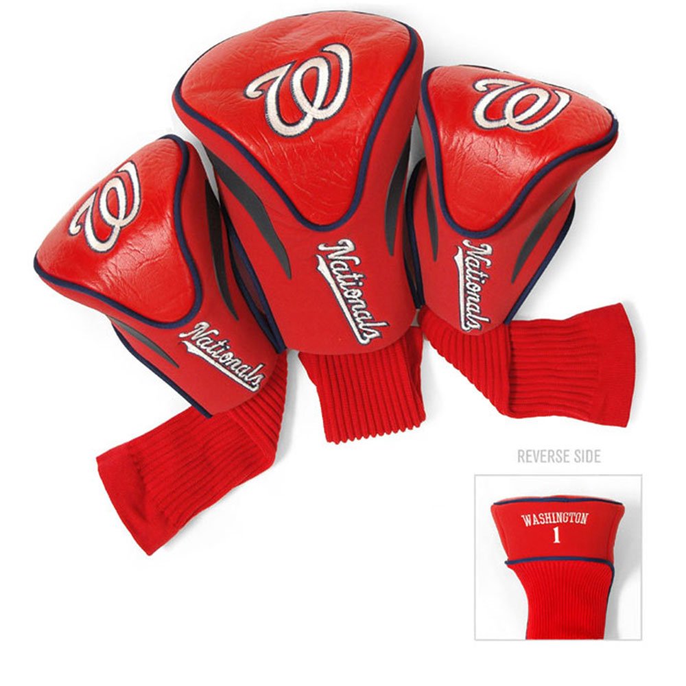 Team GolfMLB Numbered 1, 3, & X, Fits Oversized Drivers, Utility, Rescue & Fairway Clubs, Velour lined for Extra Club Protection